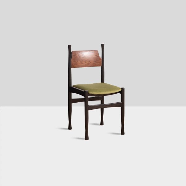 Modern Simplicity Ash Wood Velvet Dining Chair Backrest Armless For Dining Room - Image 20