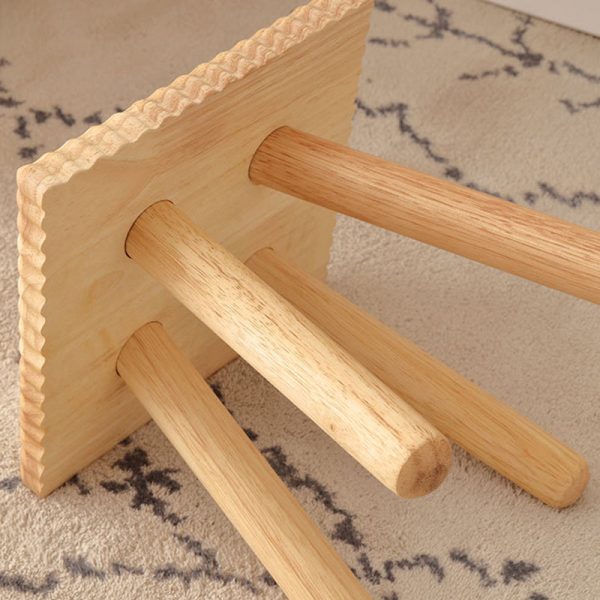 Contemporary Creative Biscuit Shape Wood Footstool Backless Armless For Living Room - Image 12