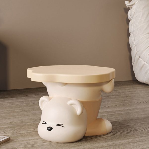 Contemporary Creative Bear Resin Footstool Backless Armless For Living Room - Image 12
