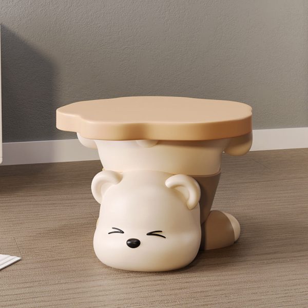 Contemporary Creative Bear Resin Footstool Backless Armless For Living Room - Image 9