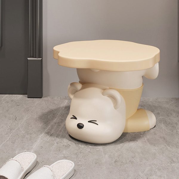 Contemporary Creative Bear Resin Footstool Backless Armless For Living Room - Image 8