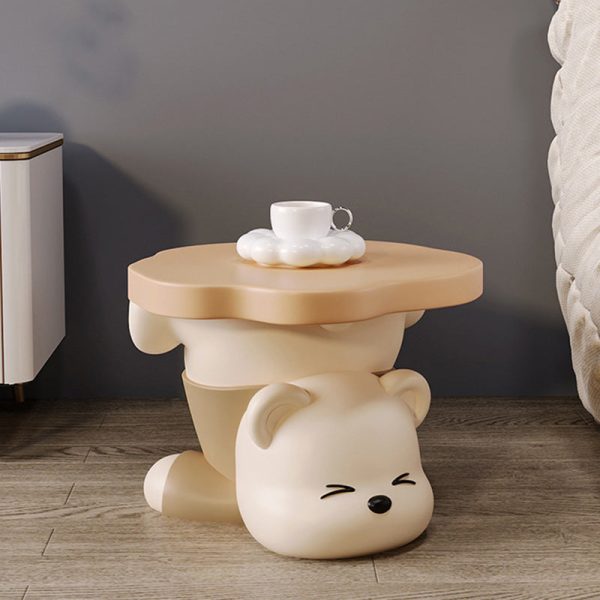Contemporary Creative Bear Resin Footstool Backless Armless For Living Room - Image 3