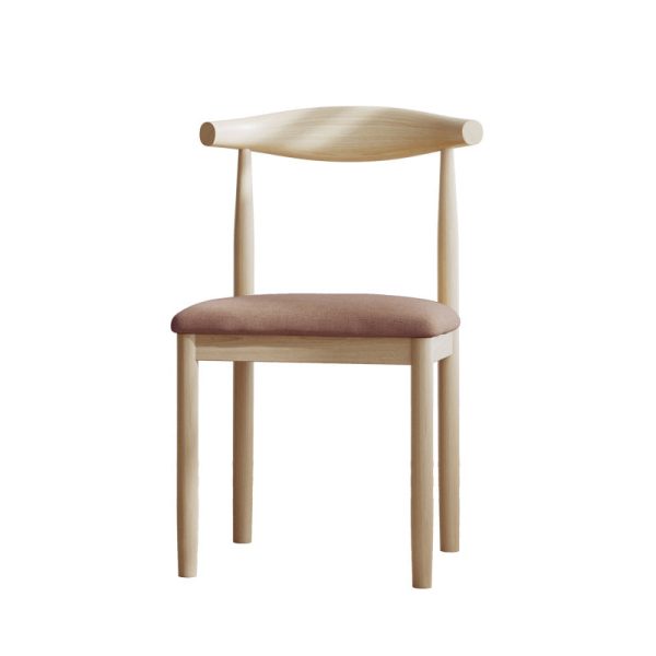 Modern Minimalist Cotton Solid Wood Dining Chair Backrest Armless For Dining Room - Image 13