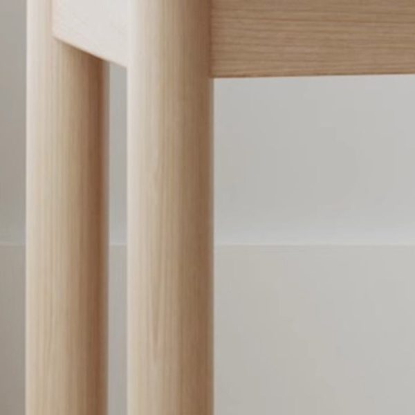 Modern Minimalist Cotton Solid Wood Dining Chair Backrest Armless For Dining Room - Image 8