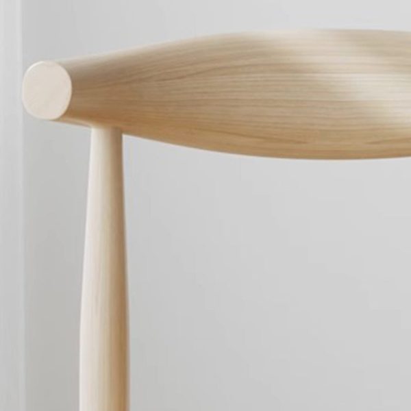 Modern Minimalist Cotton Solid Wood Dining Chair Backrest Armless For Dining Room - Image 6