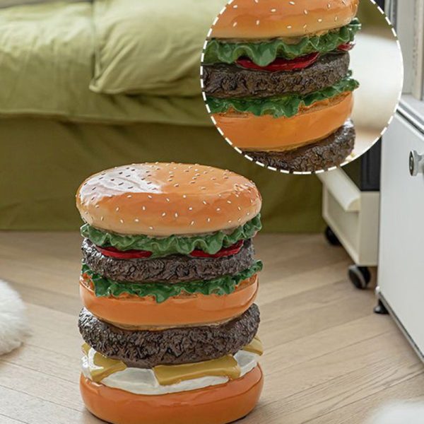 Contemporary Creative Hamburger Corn Footstool Backless Armless For Living Room - Image 6