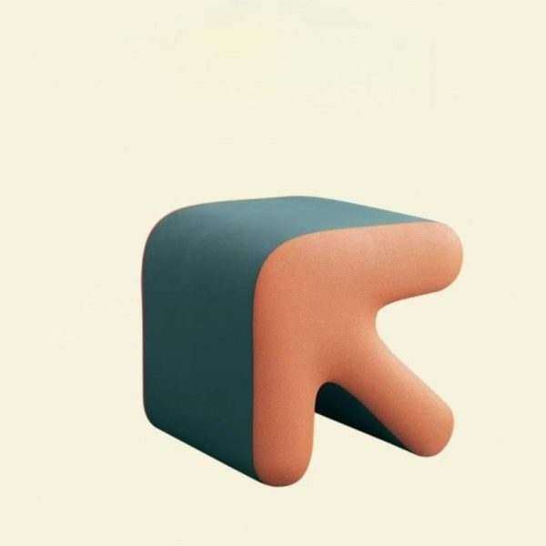 Contemporary Creative Arrow Flannelette Solid Wood Footstool Backless Armless For Living Room - Image 21
