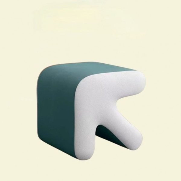 Contemporary Creative Arrow Flannelette Solid Wood Footstool Backless Armless For Living Room - Image 20