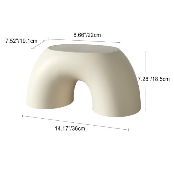 Contemporary Creative PP Rainbow Shape Macarons Footstool Backless Armless For Living Room - Image 4