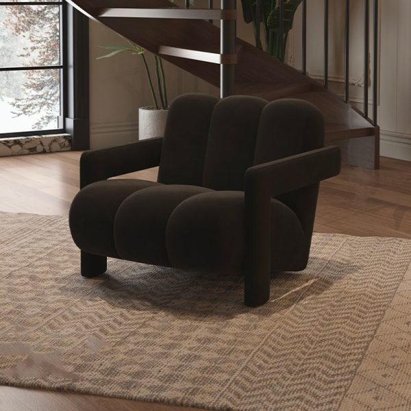 Contemporary Nordic Flannelette Solid Wood Sofa Backrest Armrest For Living Room - Image 22