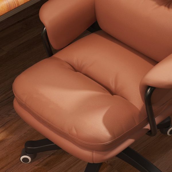 Contemporary Nordic Nylon Leather Desk Chair Backrest Armrest For Home Office - Image 6