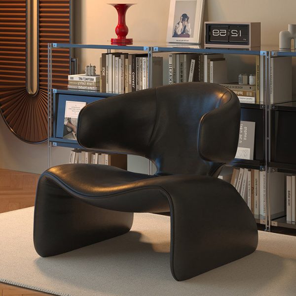 Contemporary Nordic Leather Solid Wood Sofa Backrest Armrest For Living Room - Image 13