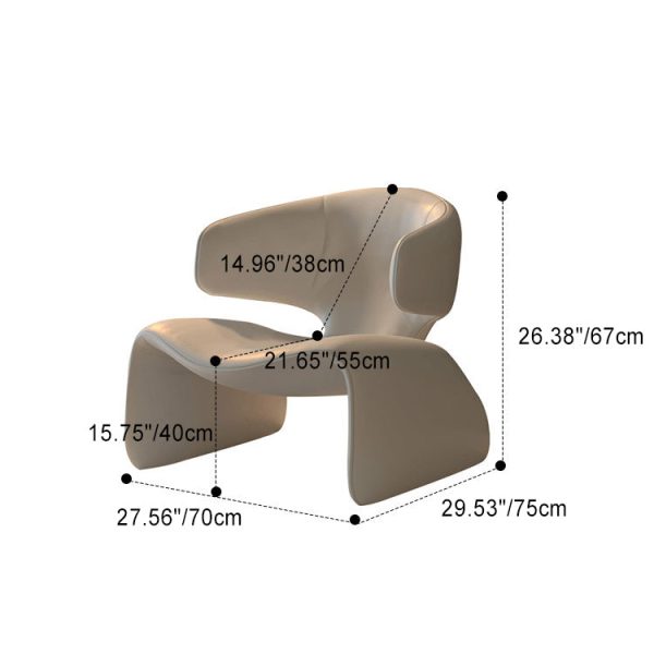 Contemporary Nordic Leather Solid Wood Sofa Backrest Armrest For Living Room - Image 4