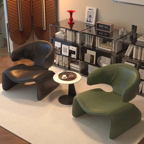 Contemporary Nordic Leather Solid Wood Sofa Backrest Armrest For Living Room - Image 7