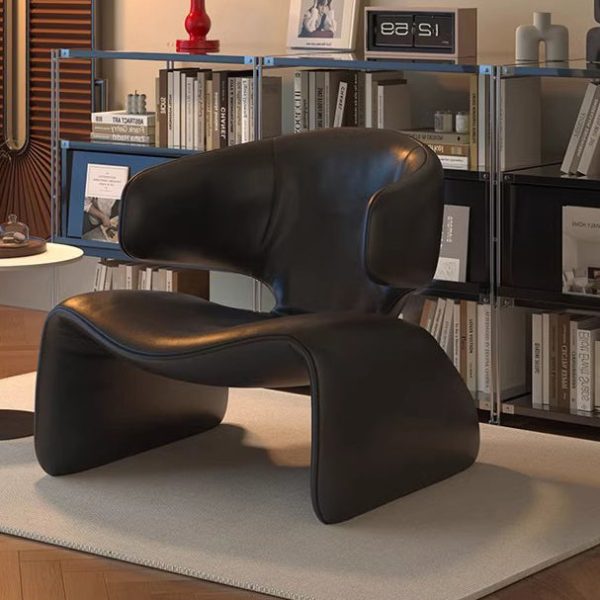 Contemporary Nordic Leather Solid Wood Sofa Backrest Armrest For Living Room - Image 14