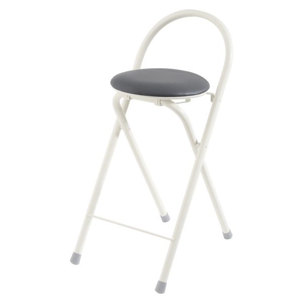 Modern Simplicity PU Iron Foldable Bar Stool Backrest Armless For Dining Room - Image 23