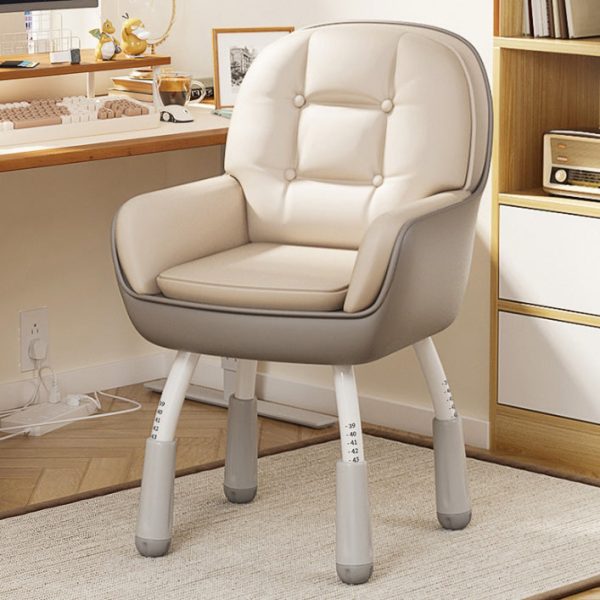 Contemporary Nordic Leather Nylon Silicone Desk Chair Backrest Armrest For Home Office - Image 2