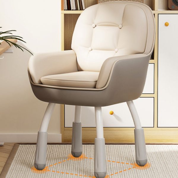 Contemporary Nordic Leather Nylon Silicone Desk Chair Backrest Armrest For Home Office - Image 8