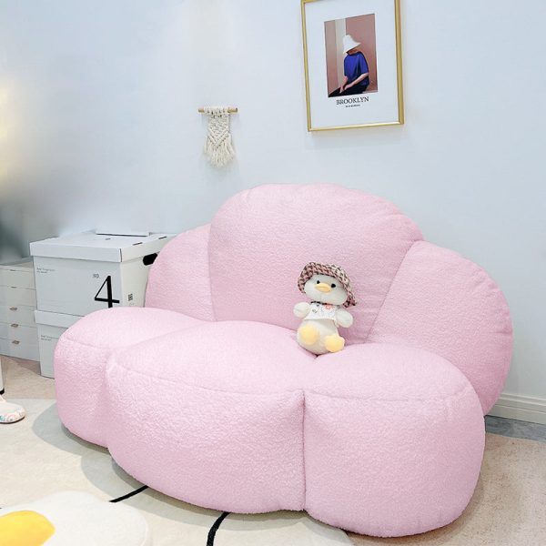 Contemporary Nordic Cloud Shape Lambswool EPS Particles Sofa Backrest Armless For Living Room - Image 11