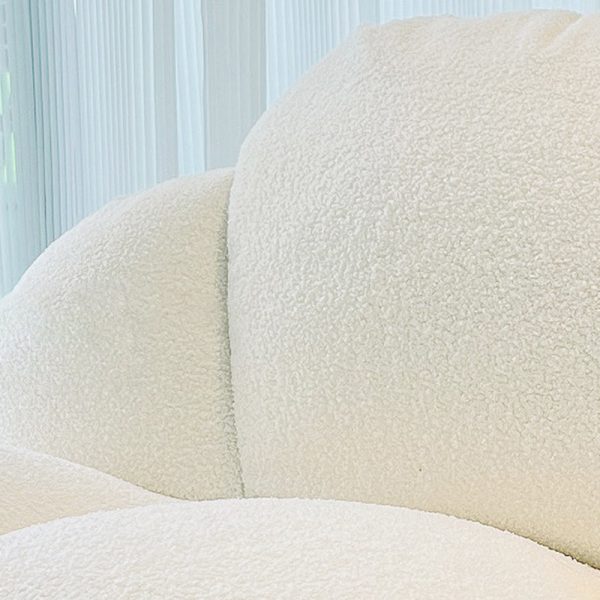 Contemporary Nordic Cloud Shape Lambswool EPS Particles Sofa Backrest Armless For Living Room - Image 7