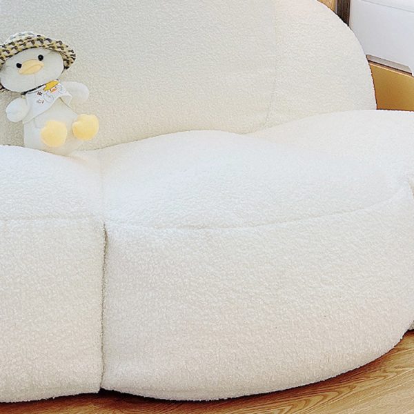 Contemporary Nordic Cloud Shape Lambswool EPS Particles Sofa Backrest Armless For Living Room - Image 8