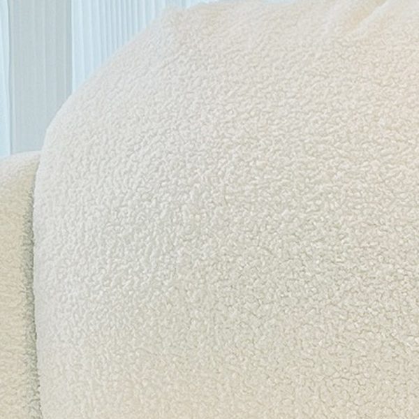 Contemporary Nordic Cloud Shape Lambswool EPS Particles Sofa Backrest Armless For Living Room - Image 5