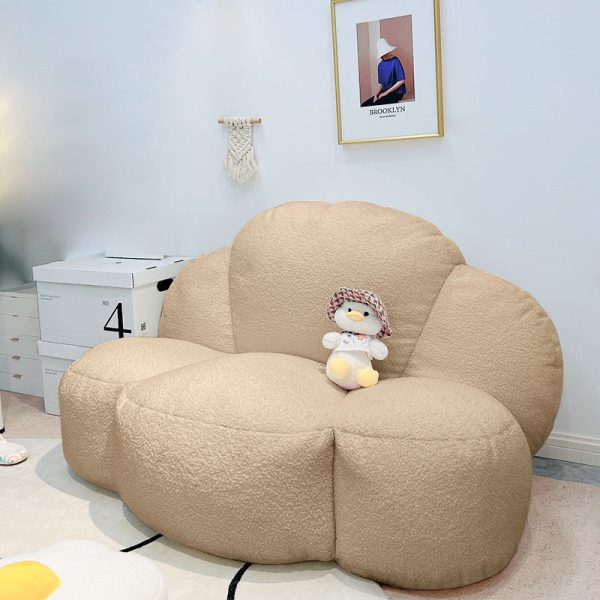 Contemporary Nordic Cloud Shape Lambswool EPS Particles Sofa Backrest Armless For Living Room - Image 12