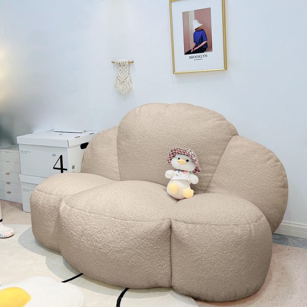 Contemporary Nordic Cloud Shape Lambswool EPS Particles Sofa Backrest Armless For Living Room - Image 13