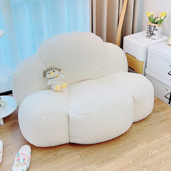 Contemporary Nordic Cloud Shape Lambswool EPS Particles Sofa Backrest Armless For Living Room - Image 22