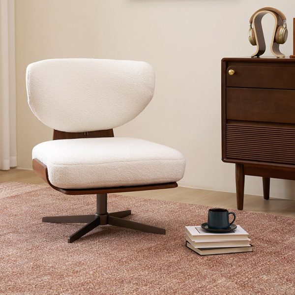 Traditional French Square Lambswool Walnut Stainless Steel Sofa Backrest Armless For Living Room