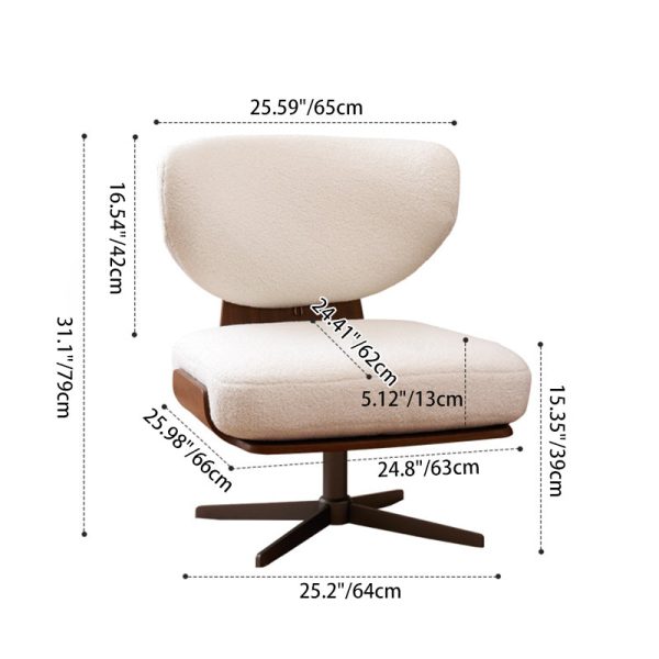 Traditional French Square Lambswool Walnut Stainless Steel Sofa Backrest Armless For Living Room - Image 4