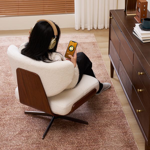 Traditional French Square Lambswool Walnut Stainless Steel Sofa Backrest Armless For Living Room - Image 8