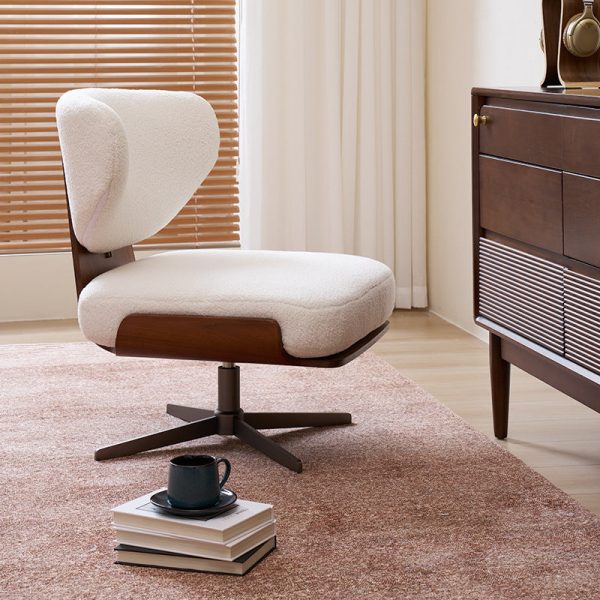 Traditional French Square Lambswool Walnut Stainless Steel Sofa Backrest Armless For Living Room - Image 2