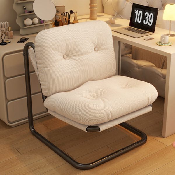 Contemporary Nordic Square Corduroy Iron Doll Cotton Sponge Sofa Backrest Armless For Bedroom - Image 11