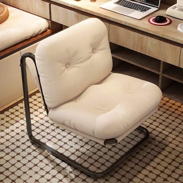 Contemporary Nordic Square Corduroy Iron Doll Cotton Sponge Sofa Backrest Armless For Bedroom - Image 10