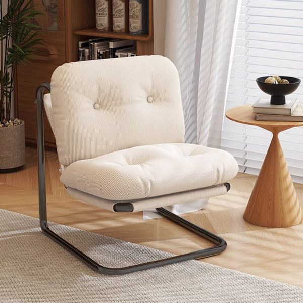 Contemporary Nordic Square Corduroy Iron Doll Cotton Sponge Sofa Backrest Armless For Bedroom - Image 12
