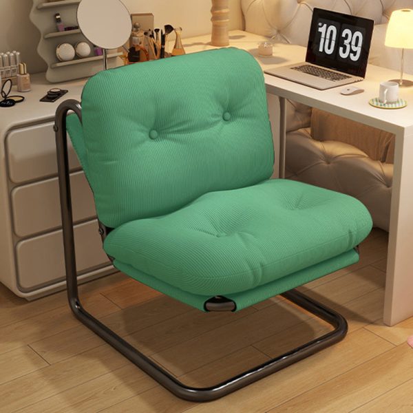 Contemporary Nordic Square Corduroy Iron Doll Cotton Sponge Sofa Backrest Armless For Bedroom - Image 2