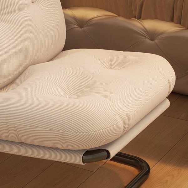 Contemporary Nordic Square Corduroy Iron Doll Cotton Sponge Sofa Backrest Armless For Bedroom - Image 6