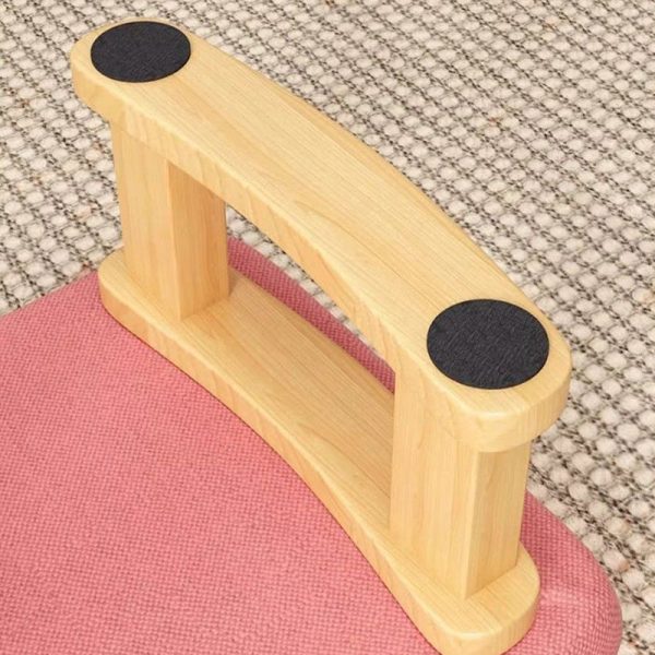 Contemporary Nordic Square Anti-slip Cotton Linen Solid Wood Footstool Backless Armless For Entryways - Image 6