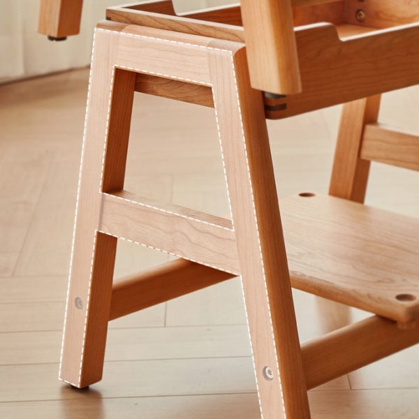 Traditional Japanese Square Cherry Wood Stackable Storage Dining Chair Backless Armless For Dining Room - Image 14