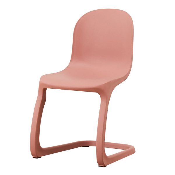 Contemporary Nordic Arc Geometry Macarons Full PP Dining Chair Backrest Armless For Dining Room - Image 22