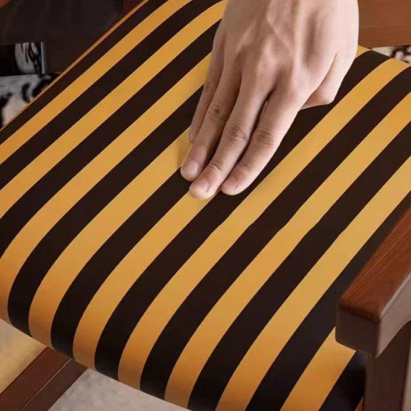 Traditional French Square Upholstered Fabric Rubber Wood Solid Wood Multilayer Board Dining Chair Backrest Armrest For Dining Room - Image 5