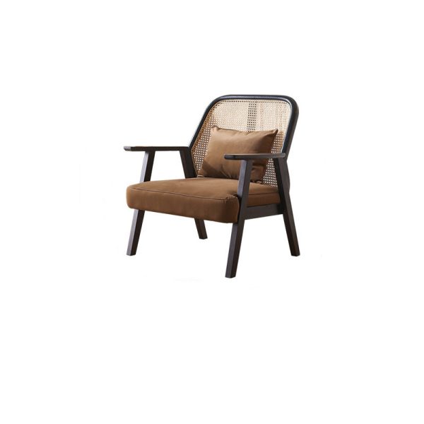 Contemporary Scandinavian Square Flannelette Solid Wood Rattan Ash Sponge Sofa Backrest Armrest For Living Room - Image 20