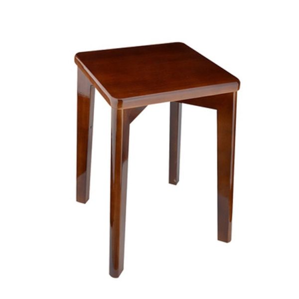Modern Minimalist Square Solid Wood Low Stool Backless Armless For Dining Room - Image 6