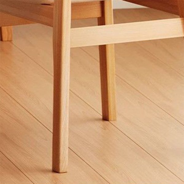 Modern Minimalist Square Upholstered Cotton Linen Solid Wood Dining Chair Curved Backrest For Dining Room - Image 11