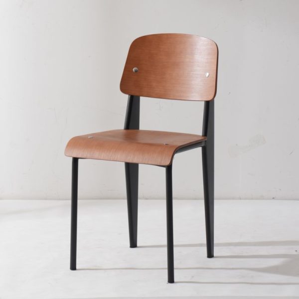 Traditional Vintage Rectangular Wood Chair Backrest Armless For Living Room - Image 2
