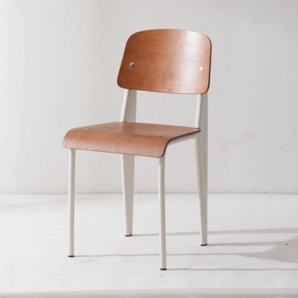 Traditional Vintage Rectangular Wood Chair Backrest Armless For Living Room - Image 3