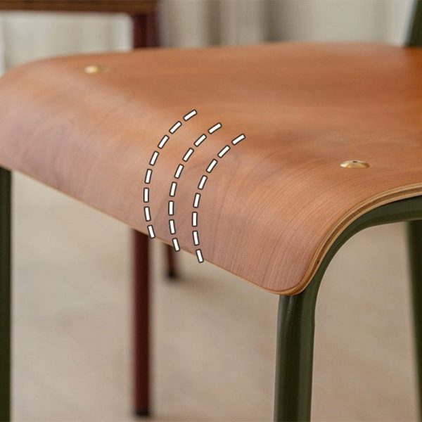 Traditional Vintage Rectangular Wood Chair Backrest Armless For Living Room - Image 7