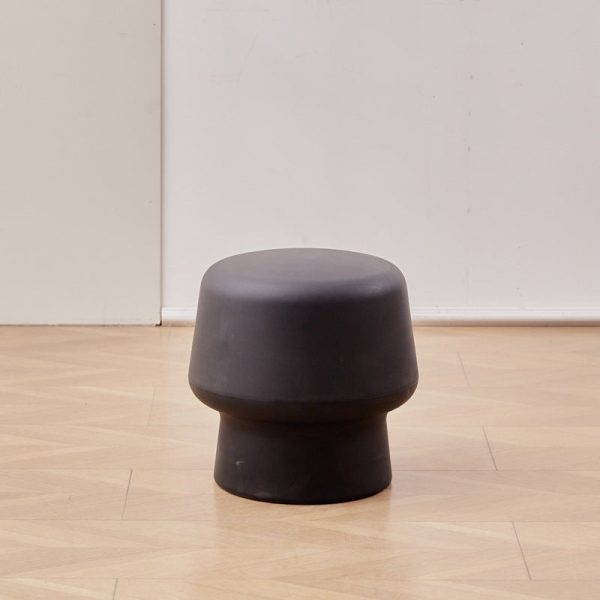 Contemporary Nordic Round Plastic Footstool Backless Armless For Living Room - Image 8