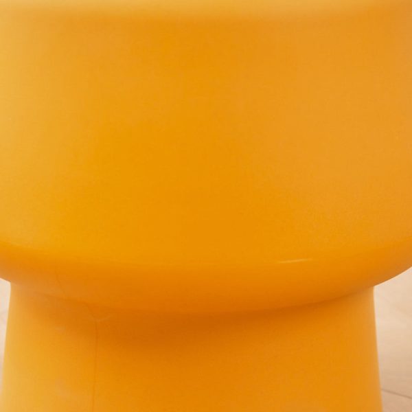 Contemporary Nordic Round Plastic Footstool Backless Armless For Living Room - Image 6